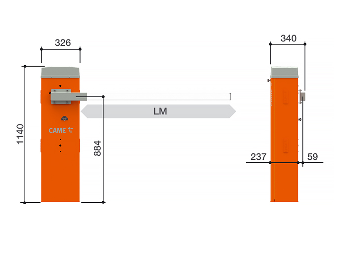 Комплект шлагбаума GARD LT (тумба, стрела, светоотражающие наклейки) купить в Санкт-Петербурге