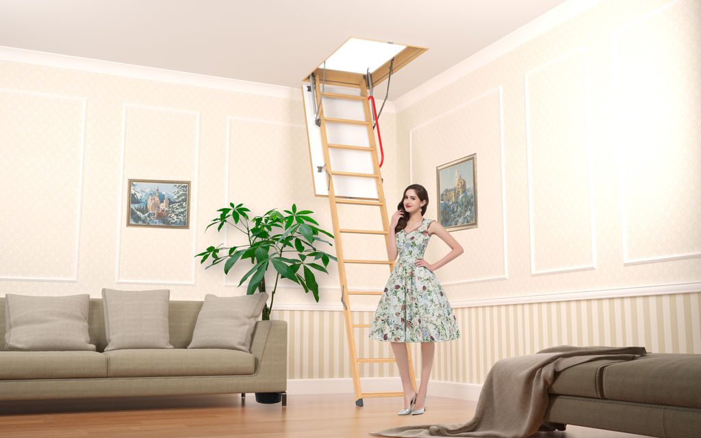 Чердачная лестница PREMIUM Docke 70х120х300см купить в Санкт-Петербурге