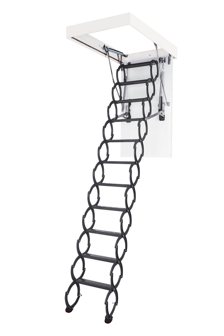 Лестница ножничная металлическая LOFTSTEP LCS (CH) 80х100х300см Fakro купить в Санкт-Петербурге