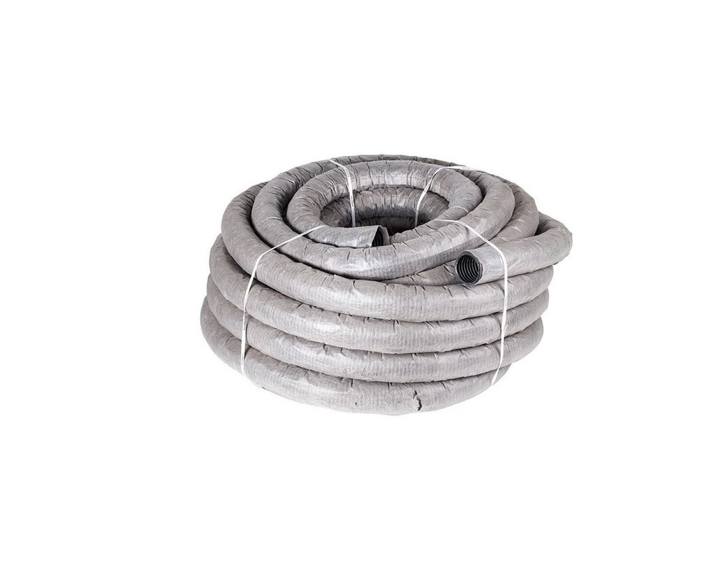 Труба дренажная с перфорацией гофрированная в фильтре 160мм, SN4 купить в Санкт-Петербурге