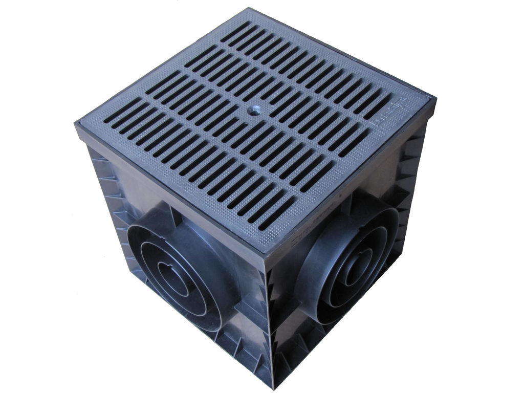 Дождеприемник  PolyMax Basic ДП–30.30-ПП черн. с РВ яч. ПП черн. (к-т) 08308-Ч купить в Санкт-Петербурге