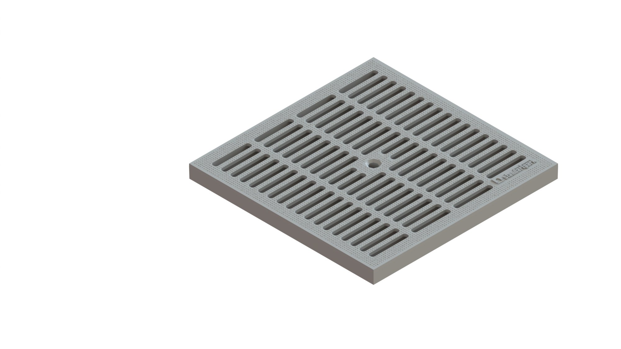 Решетка пластиковая серая ячеистая PolyMax Basic РВ-28.28-ПП яч. сер. 3380-С, к дождеприемнику купить в Санкт-Петербурге