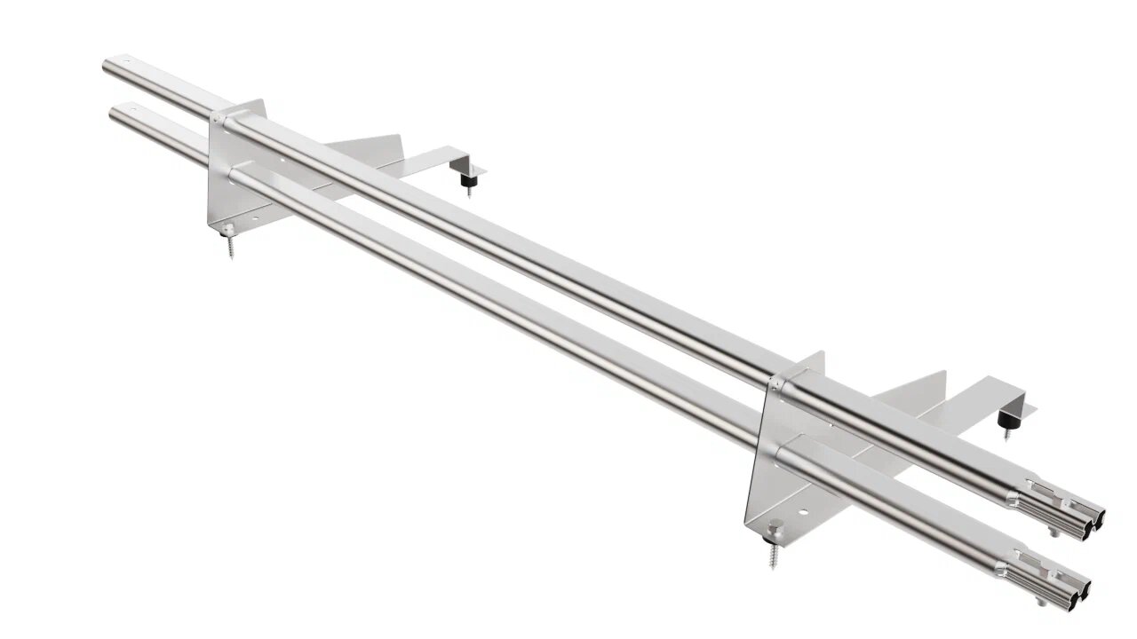 Снегозадержатель трубчатый 2оп 1.5м д/МЧ с выс. ступ оцинковка BORGE купить в Санкт-Петербурге