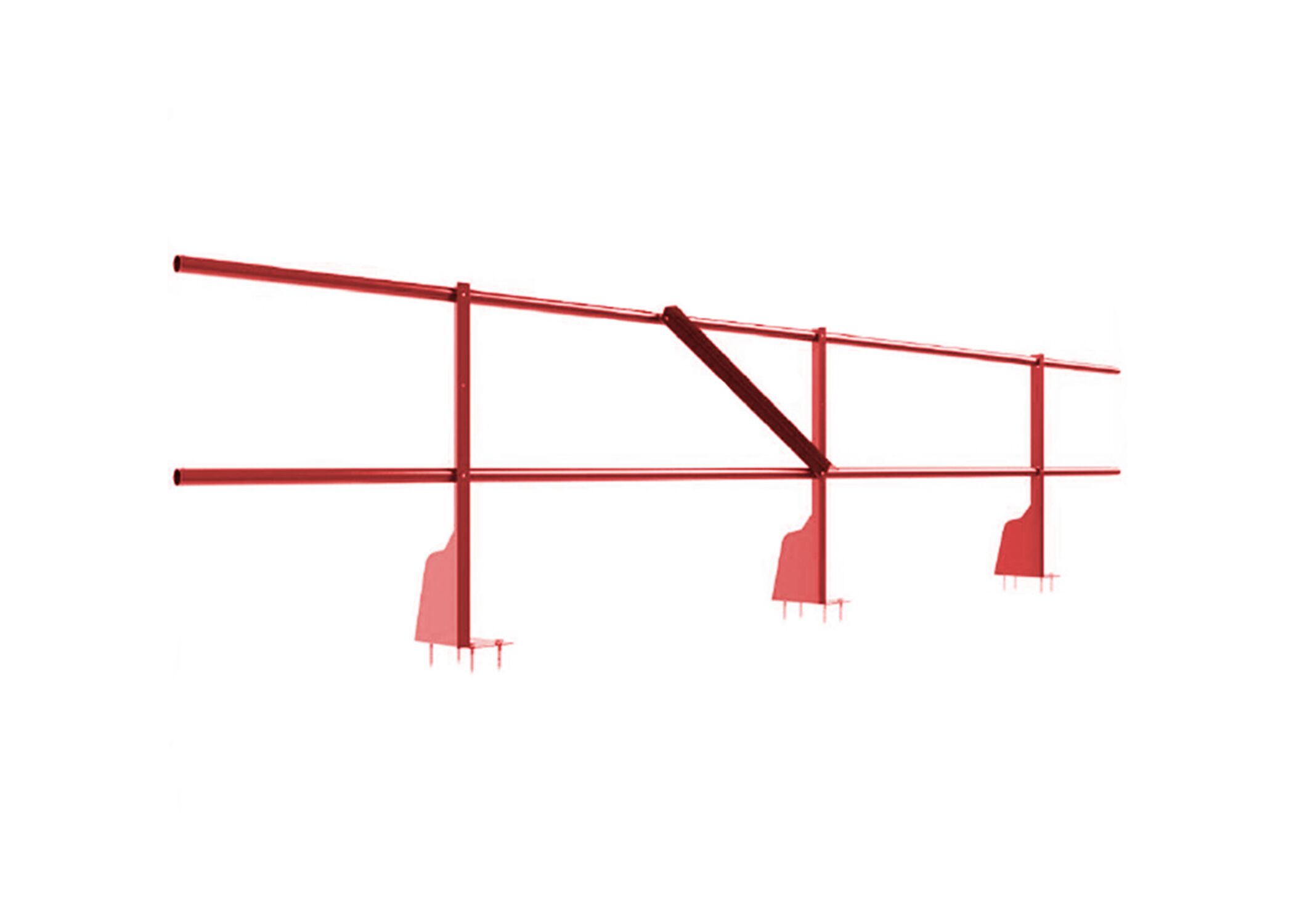 Ограждение плоских кровель 3м Н-60 верхнее крепление BORGE купить в Санкт-Петербурге