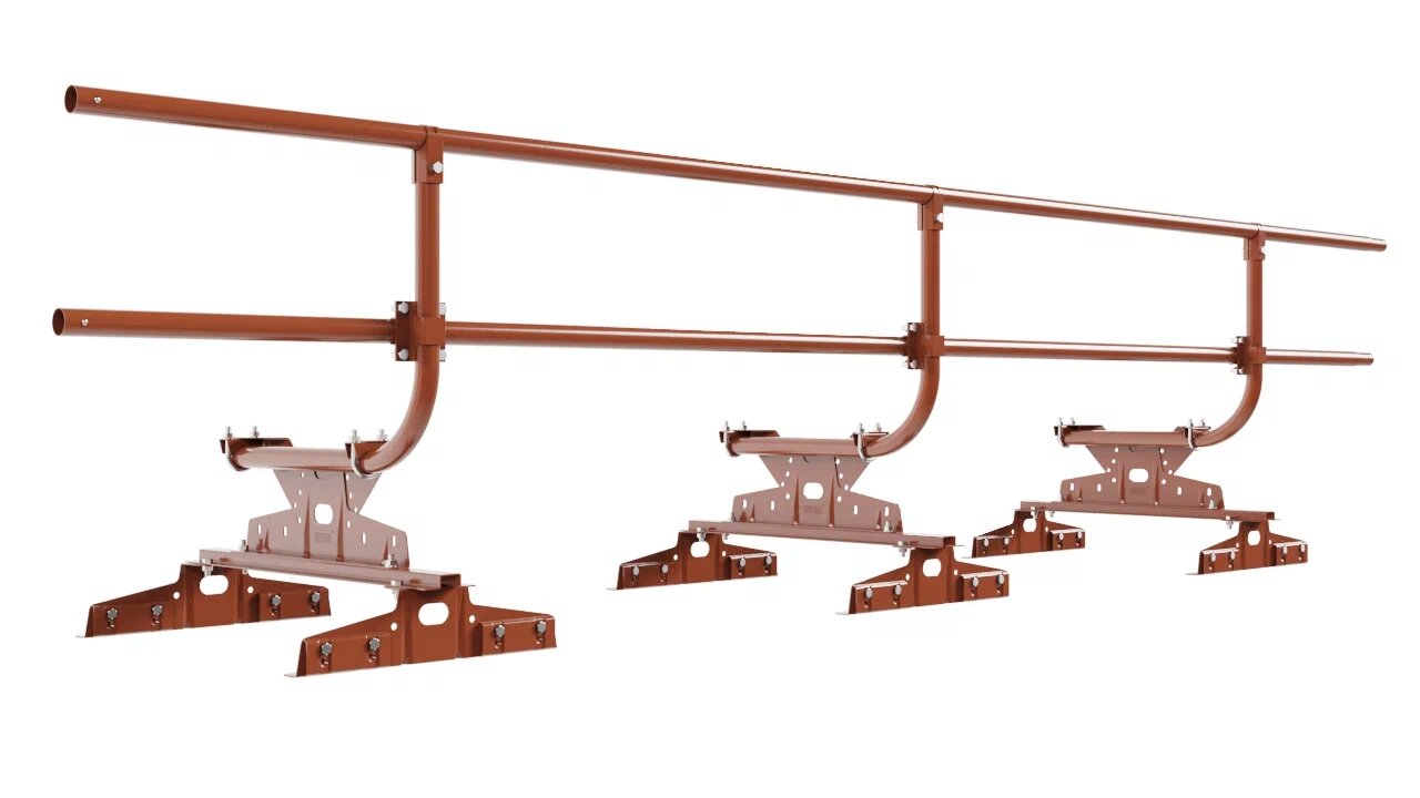 Кровельное ограждение Borge для монтажа параллельно фальца (шаг 550,600мм) 3м H=600 купить в Санкт-Петербурге