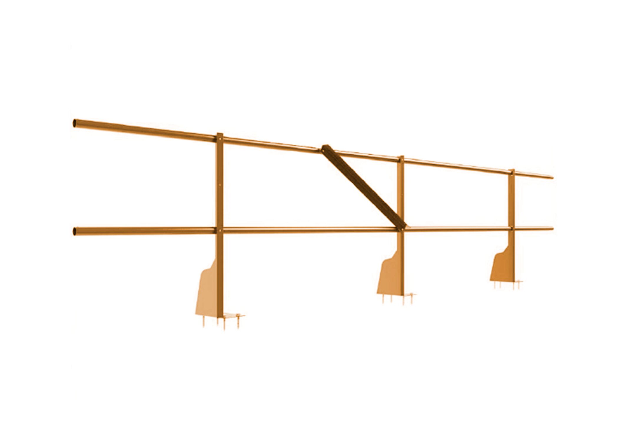 Ограждение плоских кровель 3м Н-60 верхнее крепление BORGE купить в Санкт-Петербурге