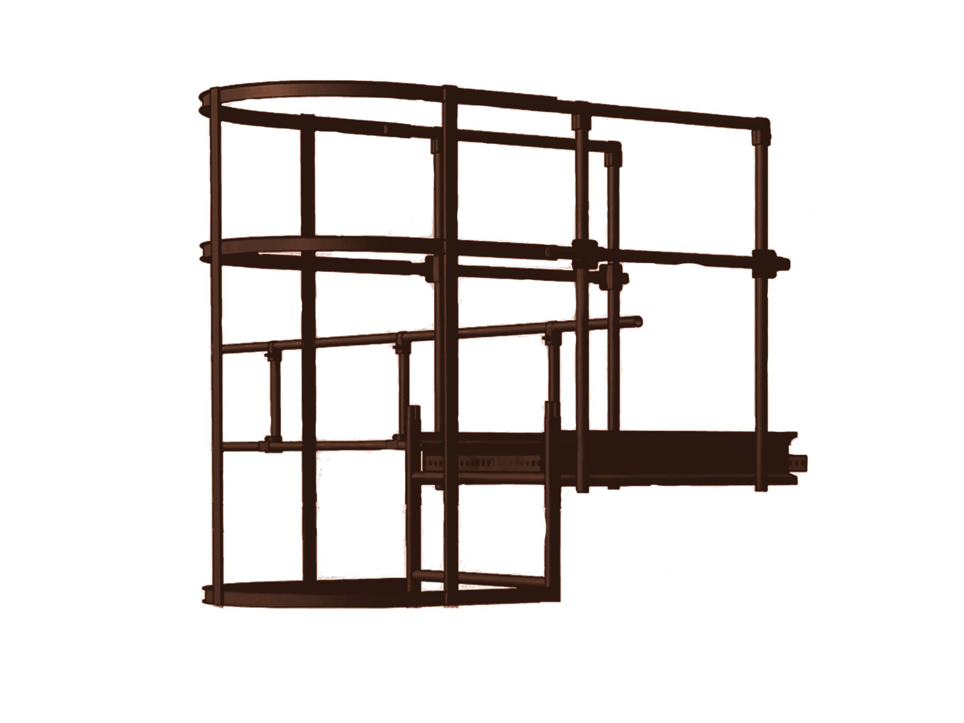 Площадка переходная с ободом 800х1600мм оцинк. BORGE купить в Санкт-Петербурге