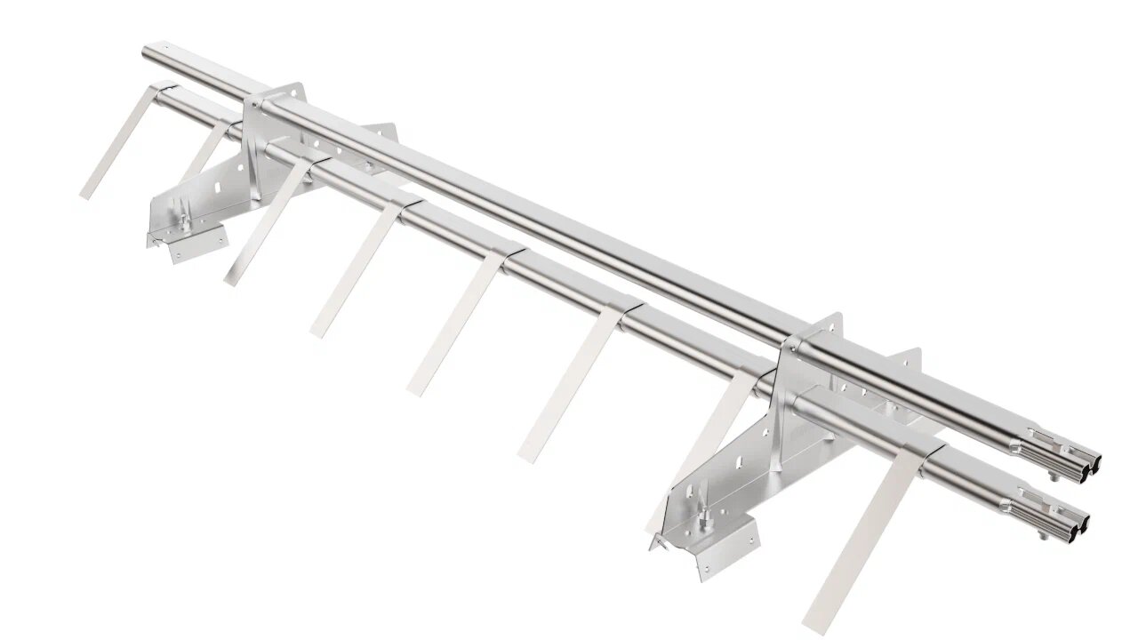 Снегозадержатель трубчатый 2оп 1.5м для профнастила Н-60 Н-75 оцинковка BORGE купить в Санкт-Петербурге