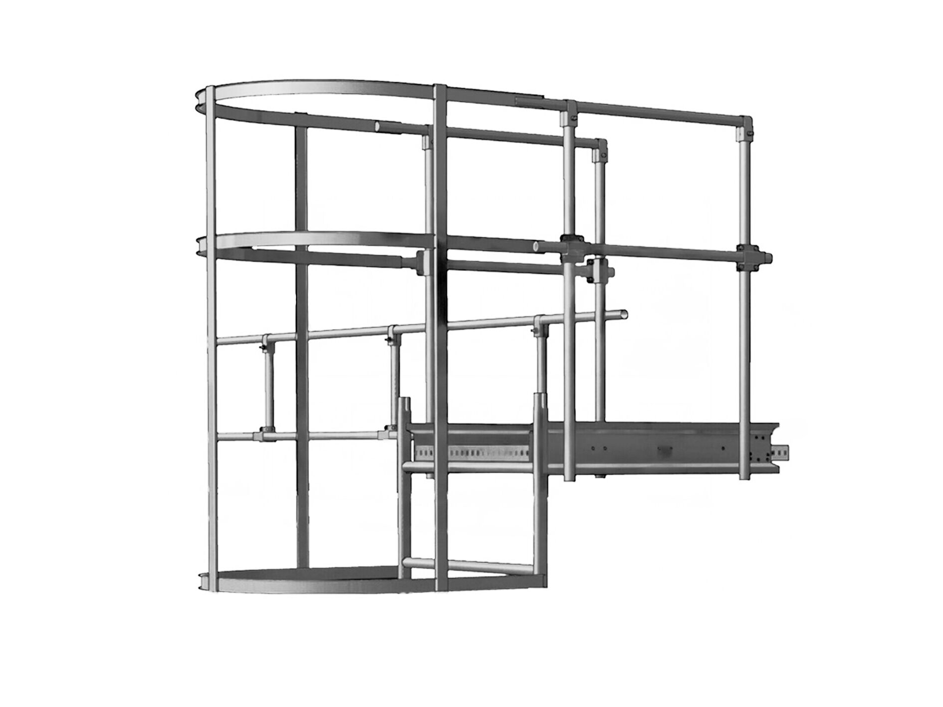 Площадка переходная с ободом 800х800мм оцинковка BORGE купить в Санкт-Петербурге