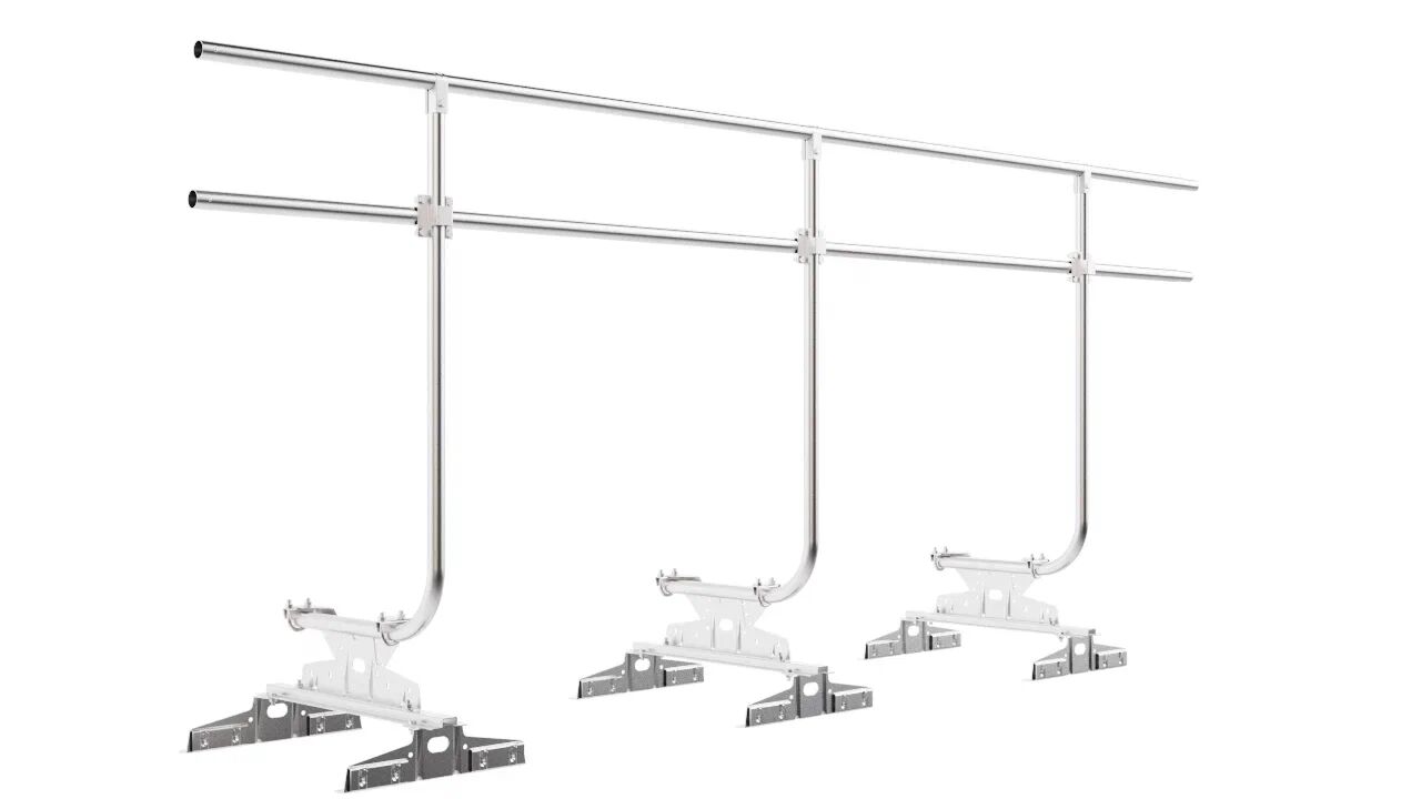 Ограждение кровельное 3м H-120см для параллельного фальца оцинковка BORGE купить в Санкт-Петербурге