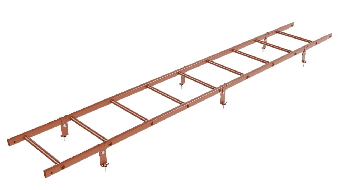 Комплект кровельной лестницы Borge для кровли из металлочерепицы и битумной черепицы, 2,7 м купить в Санкт-Петербурге