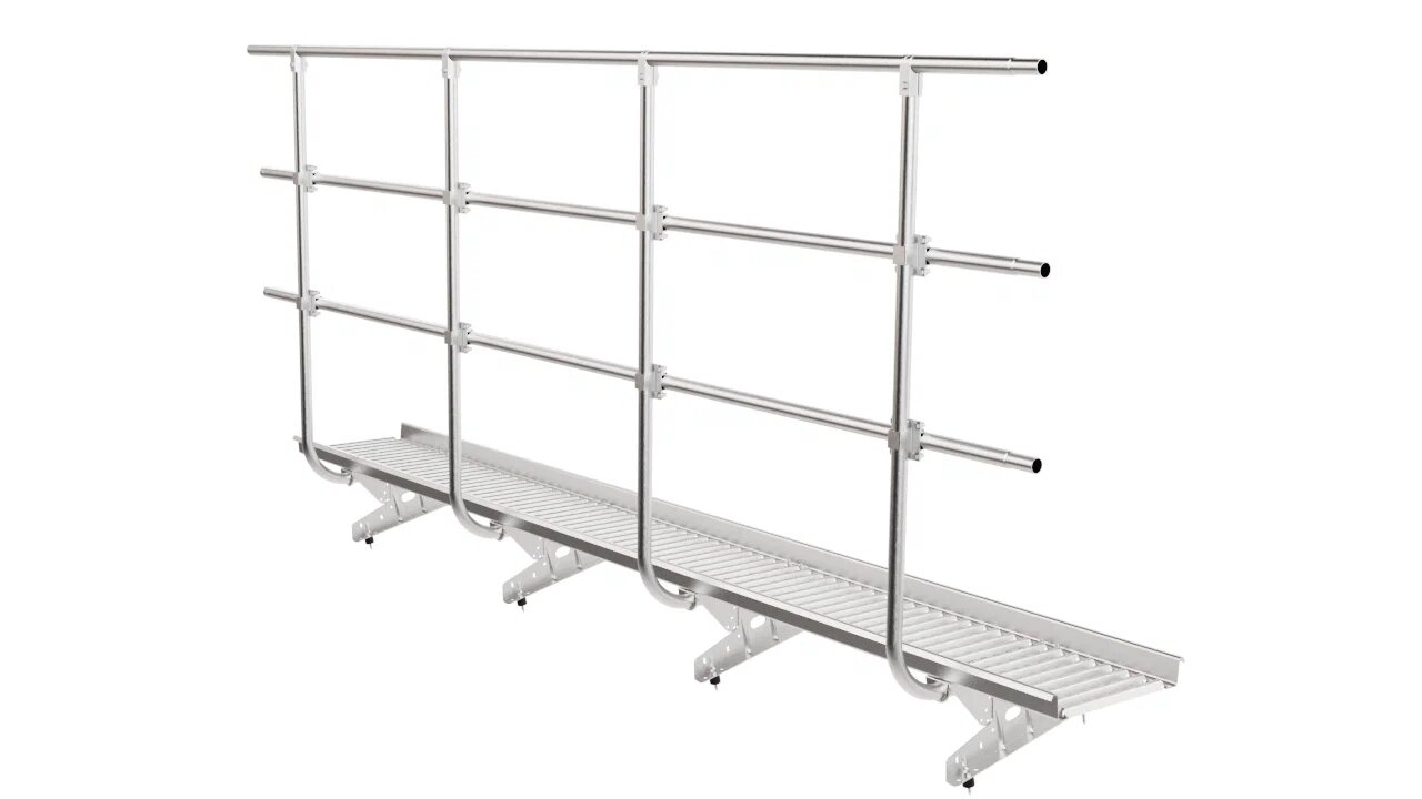 Мостик переходной с ограждением 3м Н-120см оцинковка BORGE купить в Санкт-Петербурге