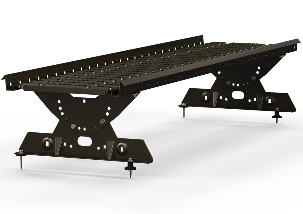 Кровельный мостик на металлочерепицу и гибкую черепицу KS2, 0,6 м (2 опоры)  купить в Санкт-Петербурге