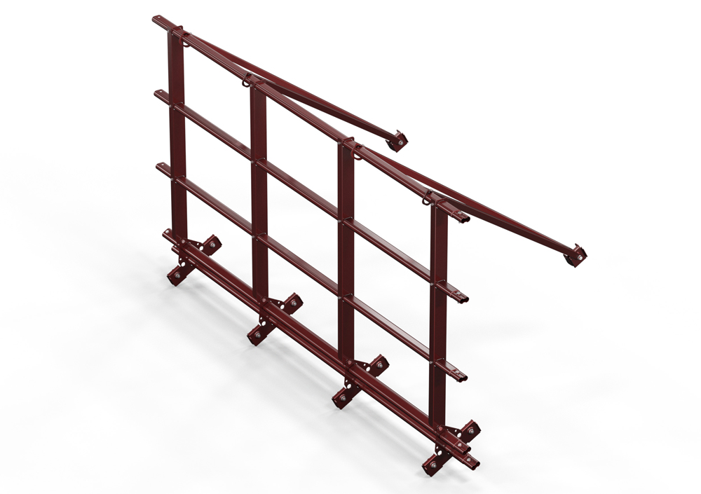 Кровельное ограждение со снегозадержанием для фальцевой кровли 5 поперечных труб (Н=1,1 м) купить в Санкт-Петербурге