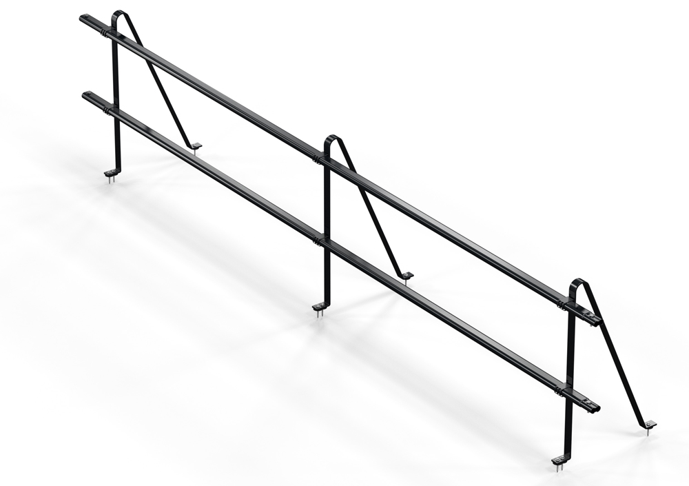 Кровельное ограждение универсальное, для металлочерепицы и гибкой черепицы, 2 поперечных трубы (Н=0,6 м) купить в Санкт-Петербурге