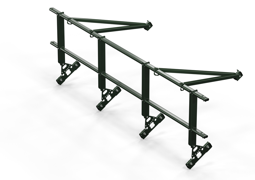 Кровельное ограждение для фальцевой кровли, 2 поперечных трубы (Н=0,6 м) купить в Санкт-Петербурге