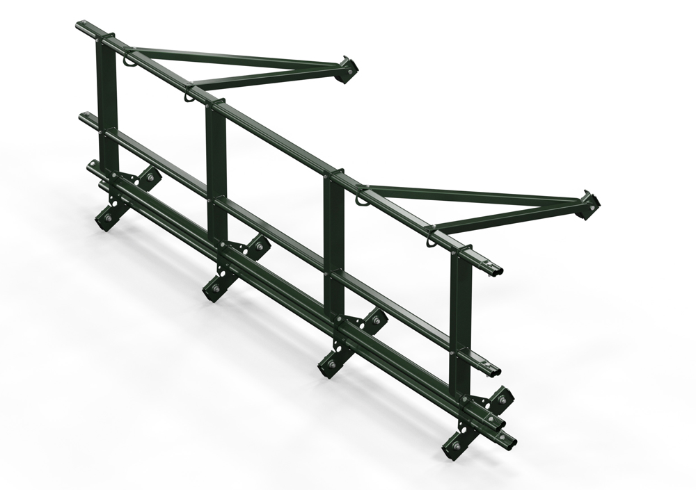 Кровельное ограждение со снегозадержанием для фальца 4 поперечных трубы (Н=0,6 м) купить в Санкт-Петербурге