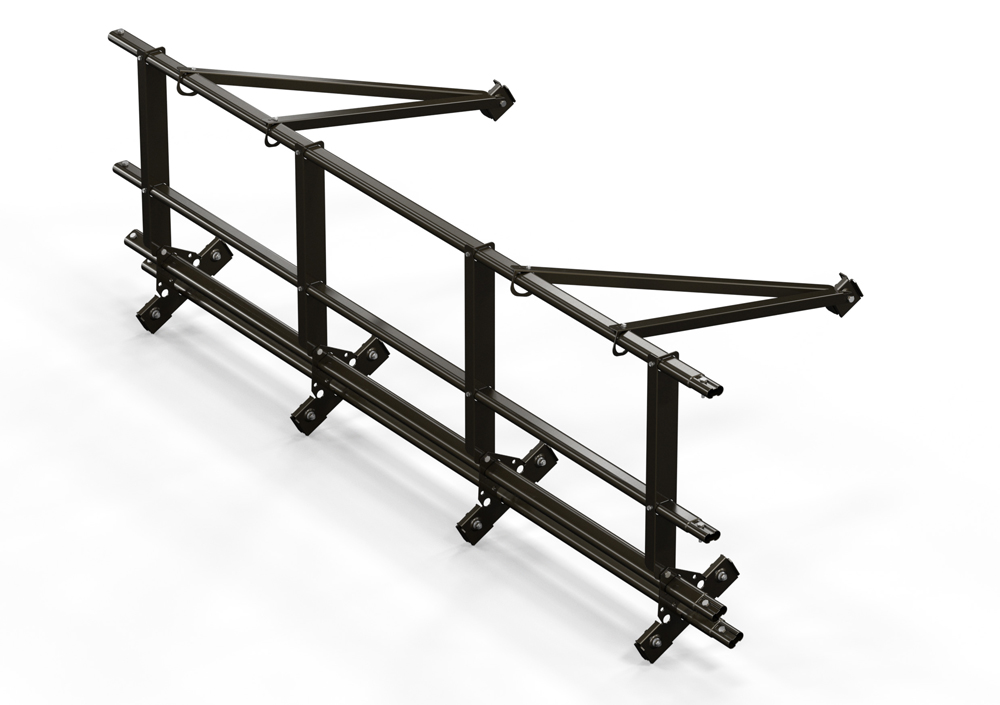 Кровельное ограждение со снегозадержанием для фальца 4 поперечных трубы (Н=0,6 м) купить в Санкт-Петербурге