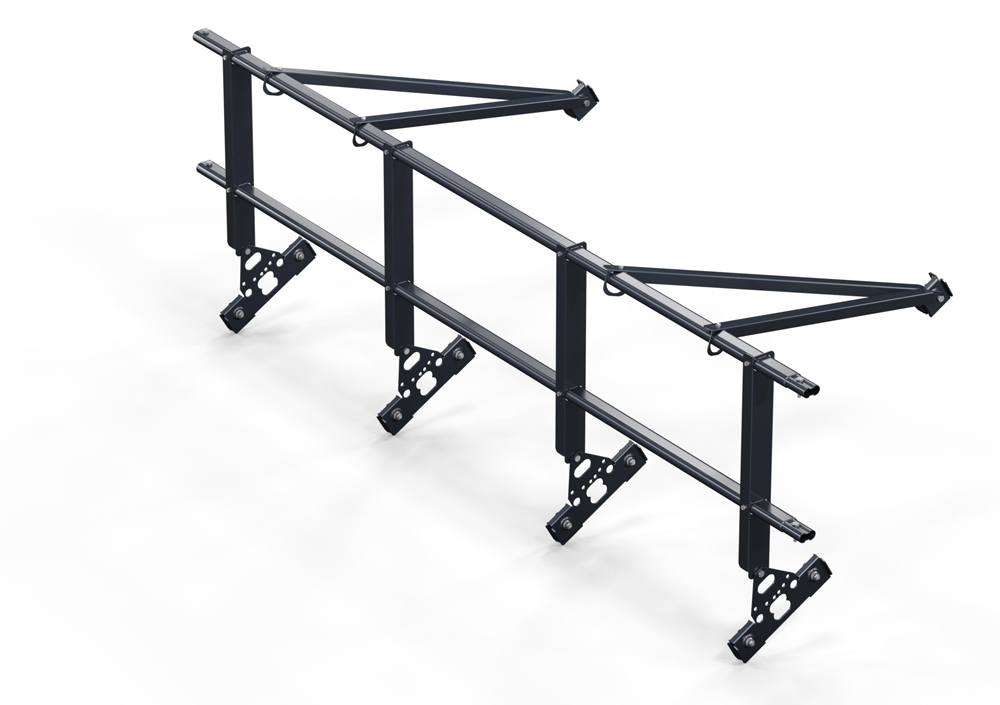 Кровельное ограждение для фальцевой кровли, 2 поперечных трубы (Н=0,6 м) купить в Санкт-Петербурге