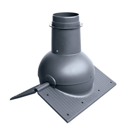 Krovent Коньковый аэратор черный (RAL 9005) Pipe-Cone (вентиляционный)  для любого вида кровли купить в Санкт-Петербурге