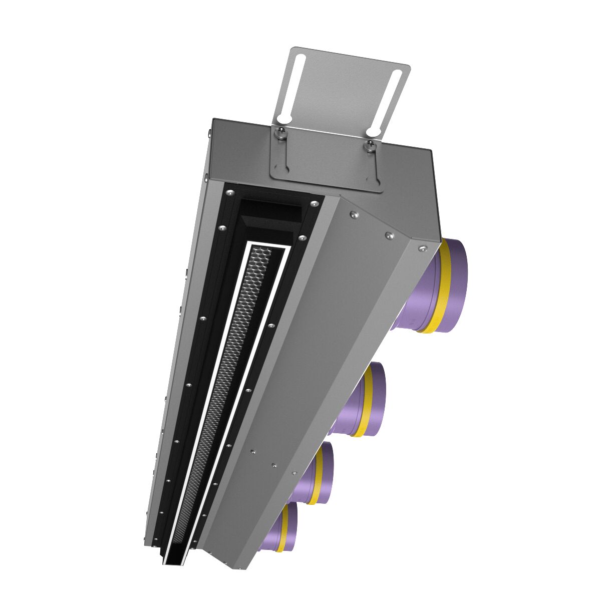 Компактный щелевой диффузор для гипрока с КСД на 4 выхода VPNDGU 1000х25/75х4 Provent купить в Санкт-Петербурге