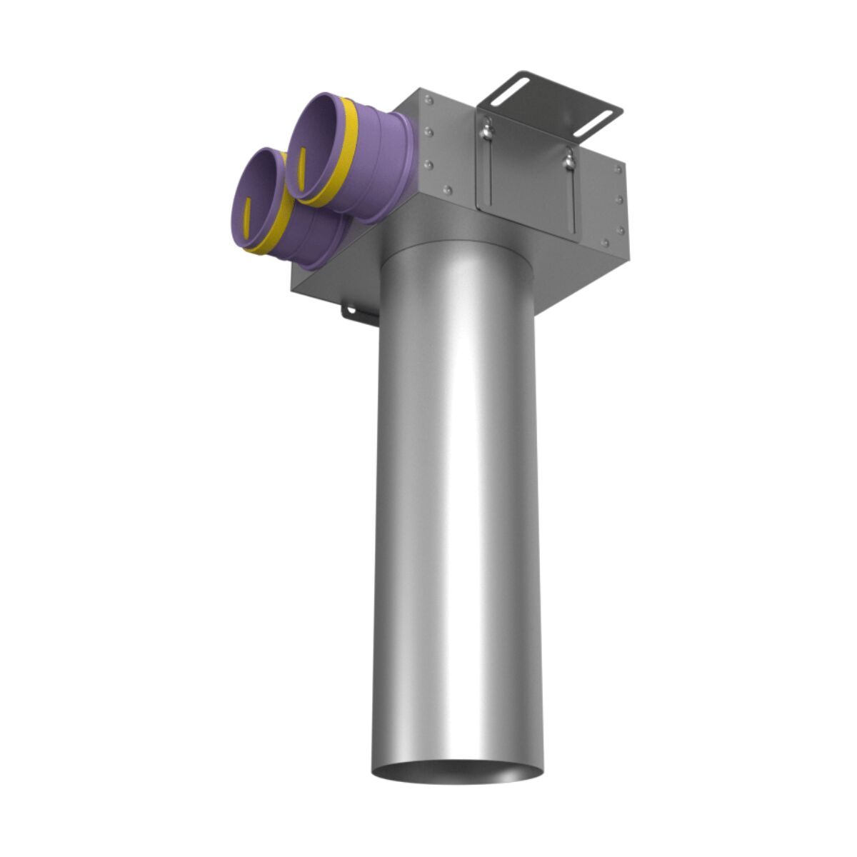 Пленум потолочный/настенный круглый на 2 выхода VPSL 125/75x2 (L=400мм) Provent
 (Комплектуется без фланцев. Фланцы/заглушки необходимо докупать дополнительно) купить в Санкт-Петербурге