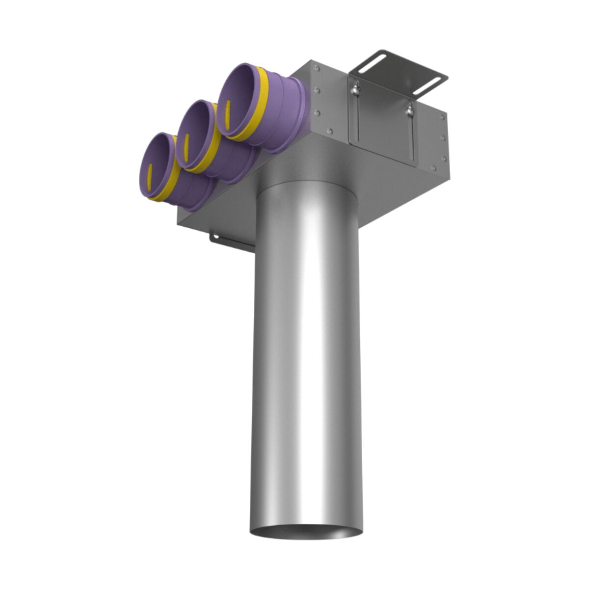 Пленум потолочный/настенный круглый на 3 выхода VPSL 125/75x3 (L=400мм) Provent
 (Комплектуется без фланцев. Фланцы/заглушки необходимо докупать дополнительно) купить в Санкт-Петербурге