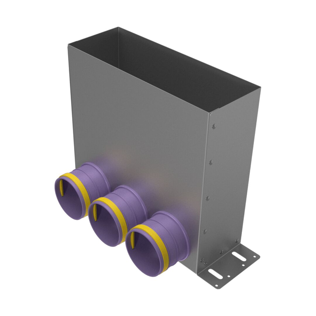 Пленум напольный на 3 выхода VPF 125/75x3 Provent
 (Комплектуется без фланцев. Фланцы/заглушки необходимо докупать дополнительно) купить в Санкт-Петербурге