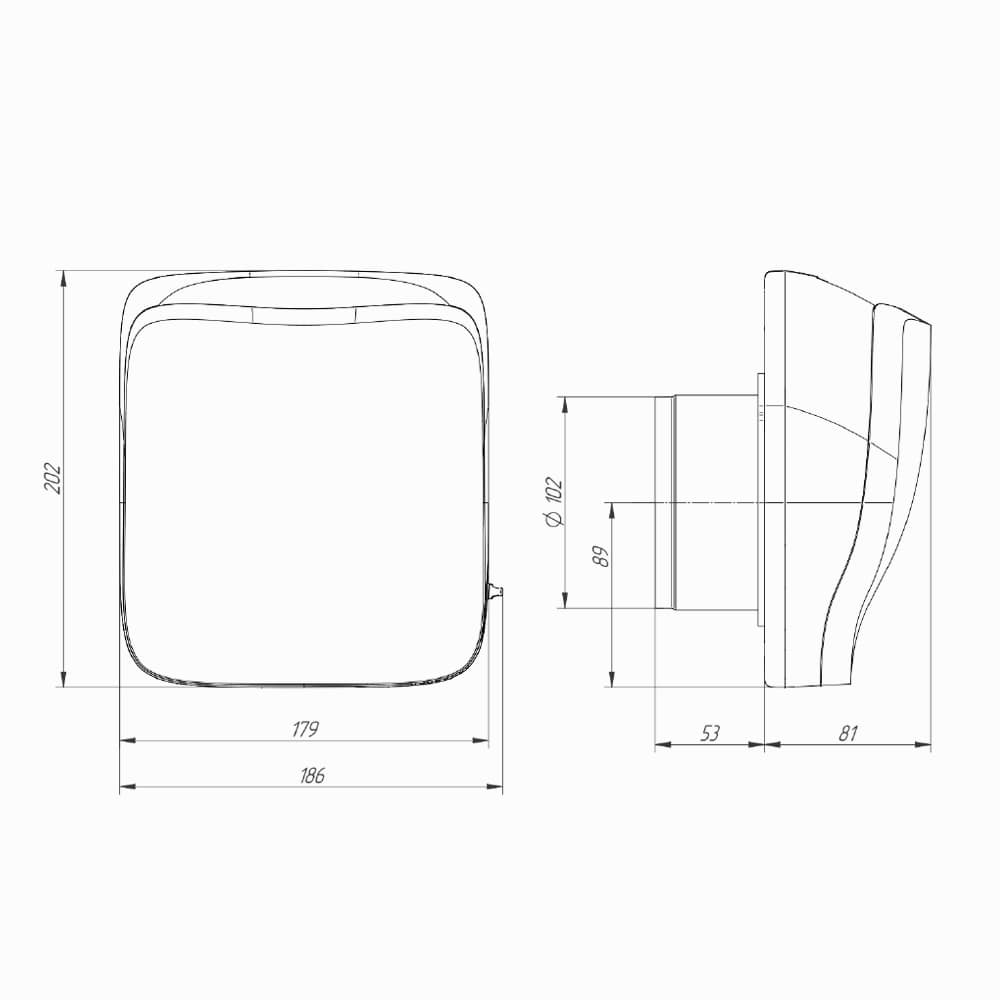 Клапан приточный KIV Pro Space Gray Provent купить в Санкт-Петербурге