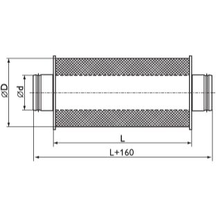 Шумоглушитель круглый RS 160/600 Provent купить в Санкт-Петербурге