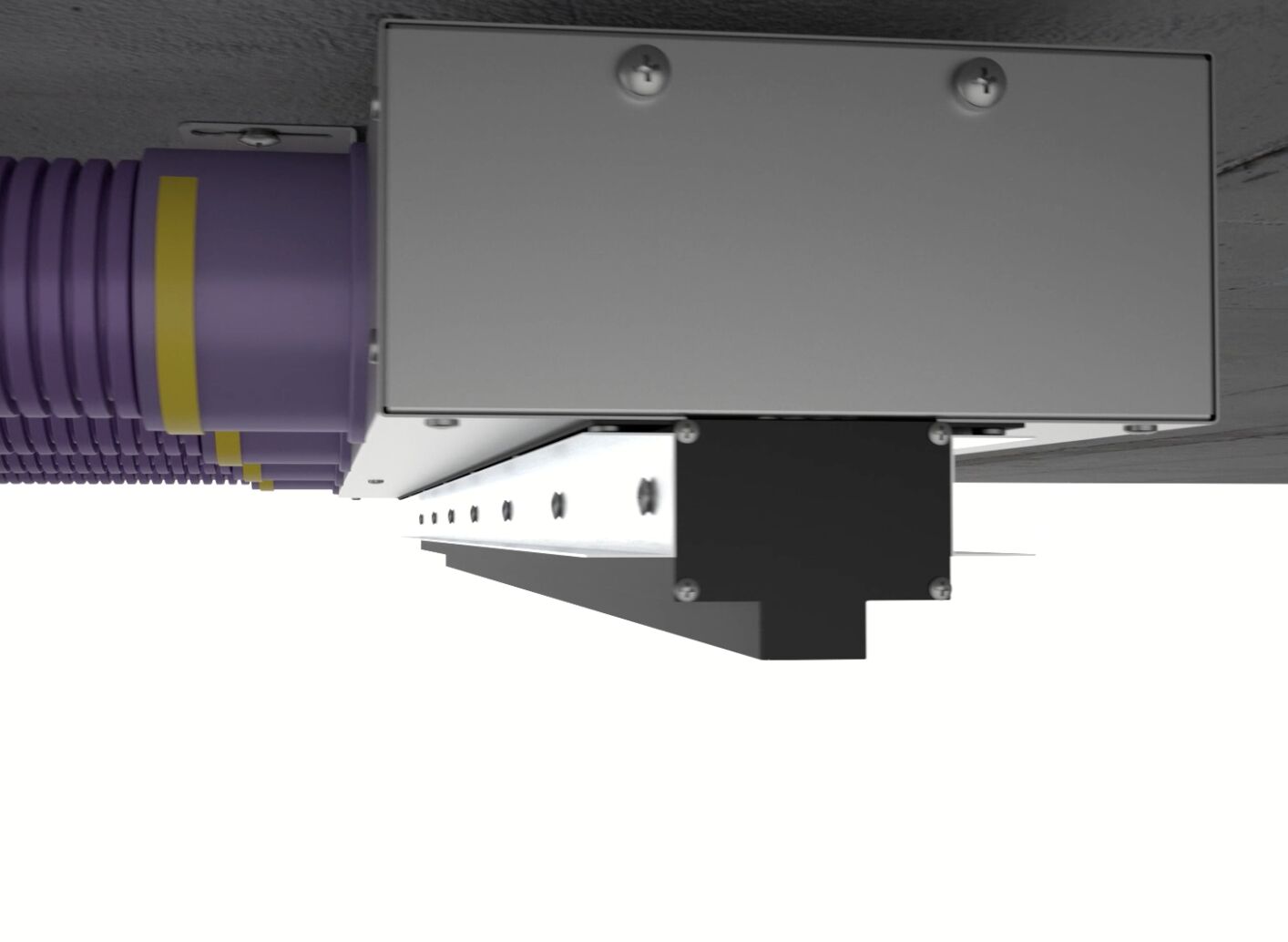Щелевой диффузор в гипрок с КСД на 2 выхода VPNDG 500х25/90х2 Provent купить в Санкт-Петербурге