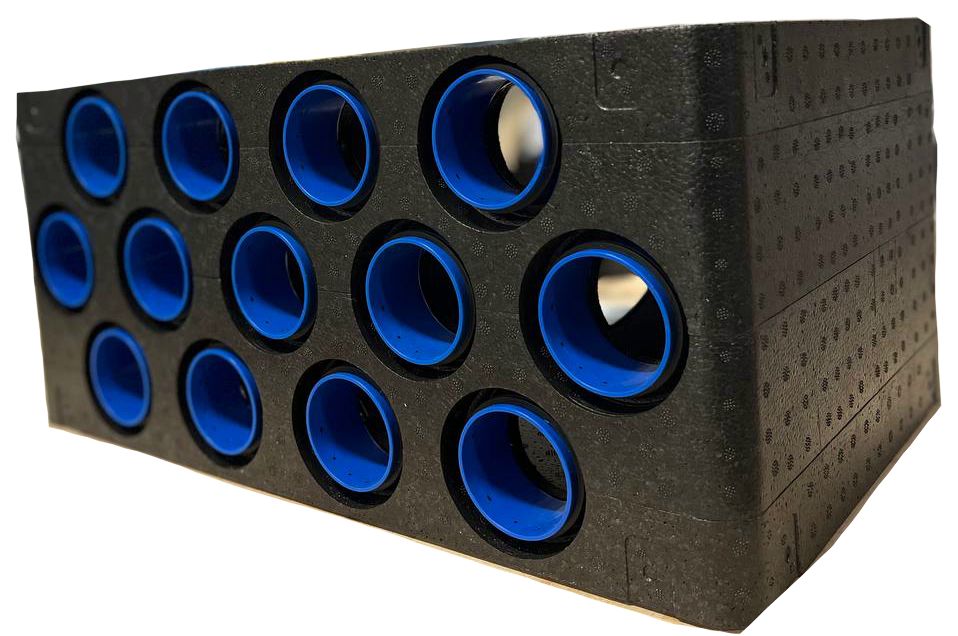 Пленум-бокс FLX-PLO-EPP-R-P-75-10-200 (вспененный полипропилен, 10 выходов), Solko купить в Санкт-Петербурге