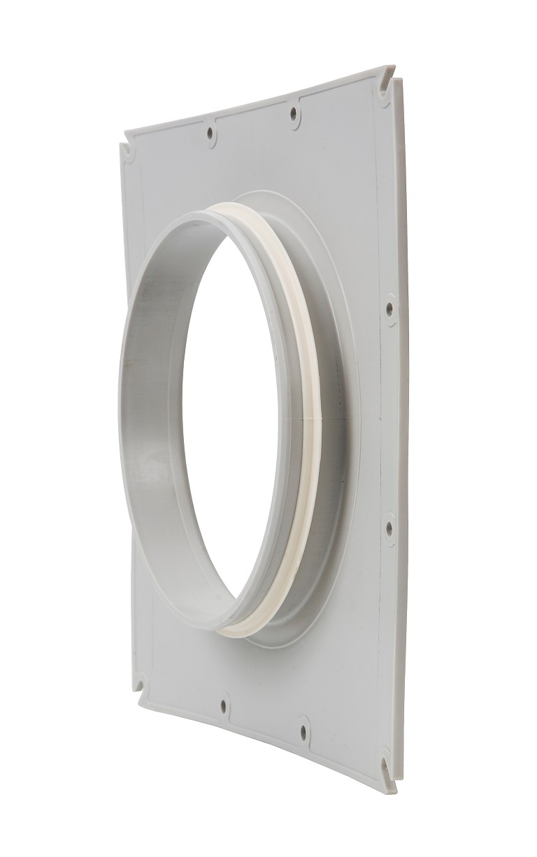 Фланец вентиляционной решетки D200 375х375мм светло-серый Vilpe купить в Санкт-Петербурге
