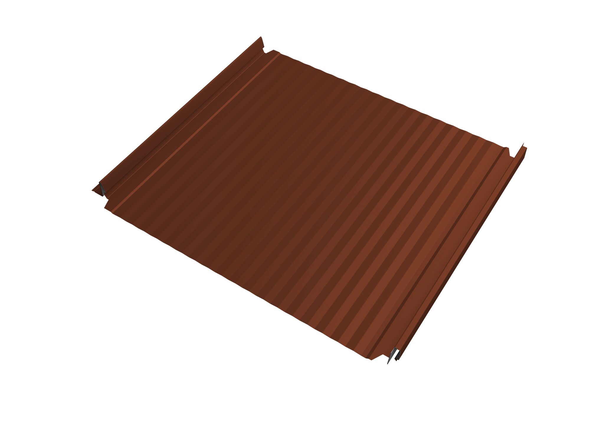 Кликфальц Double Pro Gofr GL 0.45мм 8004 (кирпичный) Drap TX с пленкой на замках {длины по спецификации} купить в Санкт-Петербурге