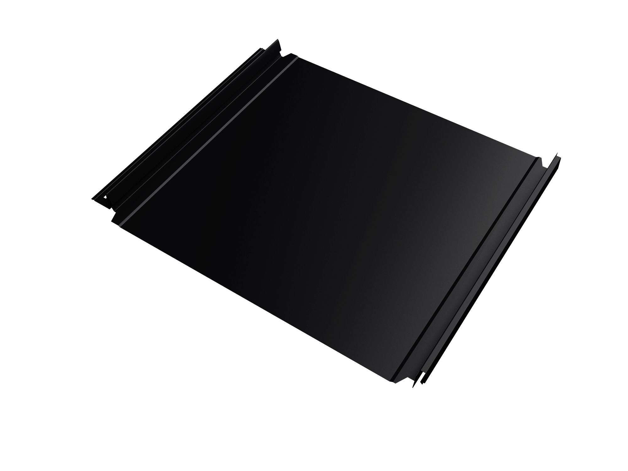 Кликфальц Double Pro GL 0.45мм 9005 (черный) ПЭ с пленкой на замках {длины по спецификации} купить в Санкт-Петербурге