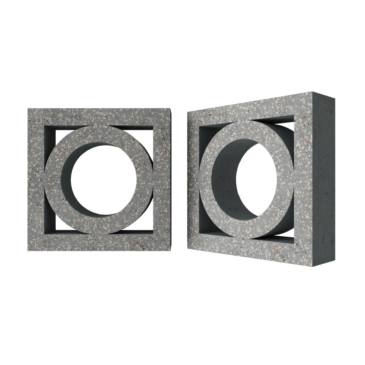 Блок архитектурный шлифованный Pipe (Пайп)-70 LUX серый 250х250мм Nokkel купить в Санкт-Петербурге