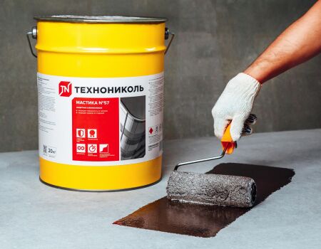 Мастика защитная алюминиевая ТЕХНОНИКОЛЬ № 57, 20 кг купить в Санкт-Петербурге