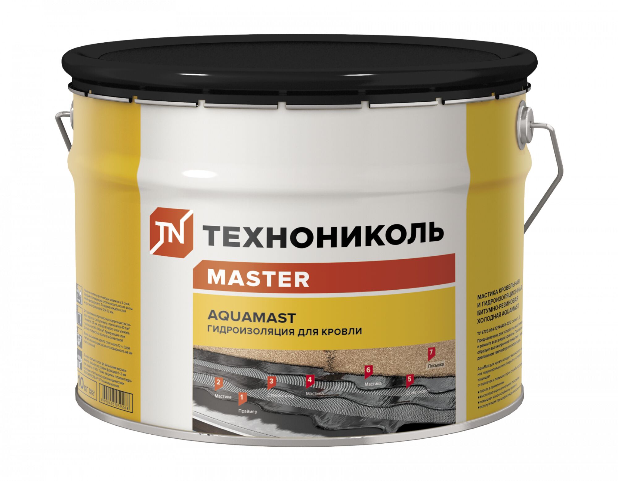 Мастика битумно-резиновая AquaMast (10 кг) купить в Санкт-Петербурге