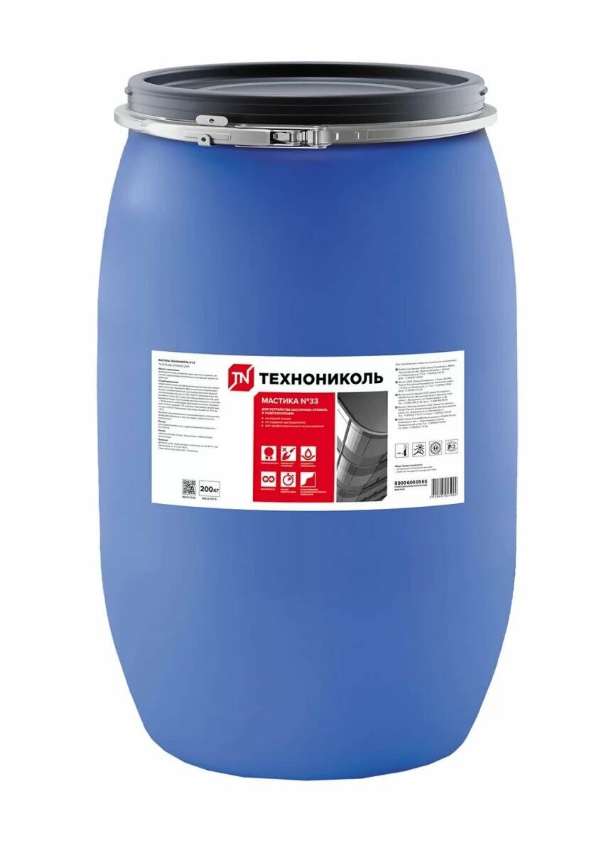 Мастика водоэмульсионная ТЕХНОНИКОЛЬ №33, 200кг купить в Санкт-Петербурге
