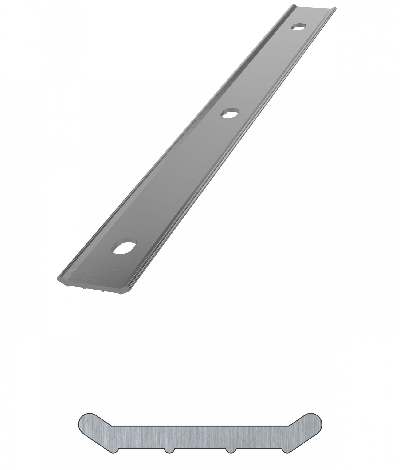 Рейка прижимная алюминиевая 2м купить в Санкт-Петербурге