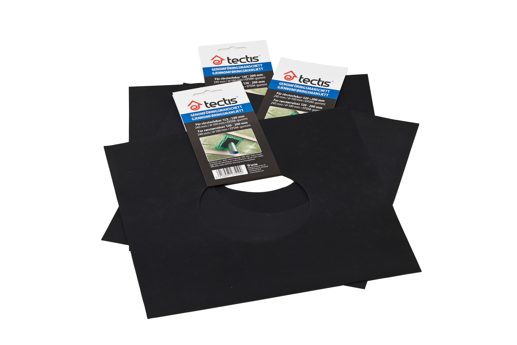 Уплотнительный фланец TECTIS D75 для трубы 90-120мм купить в Санкт-Петербурге