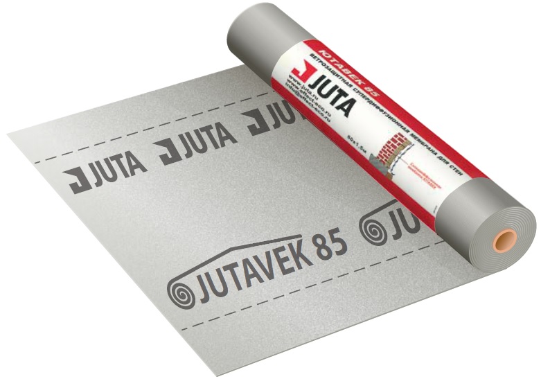 Ветрозащитная мембрана для стен Ютавек 85 серая 75м2 купить в Санкт-Петербурге