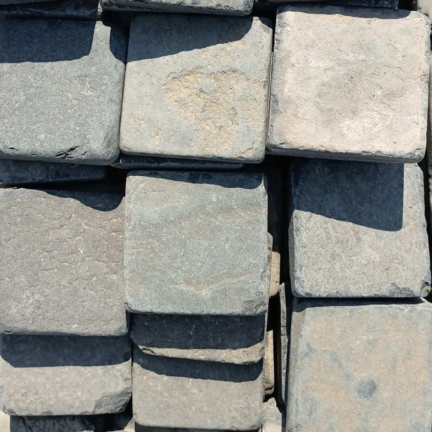 Плитка из шунгита галтованный 100х100мм Camonica купить в Санкт-Петербурге