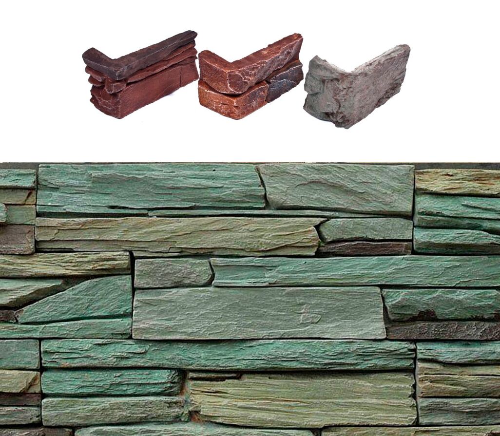 Искусственный камень угловой Лайт Танвальд 500х100мм зеленый 0.7пог.м CraftStone купить в Санкт-Петербурге