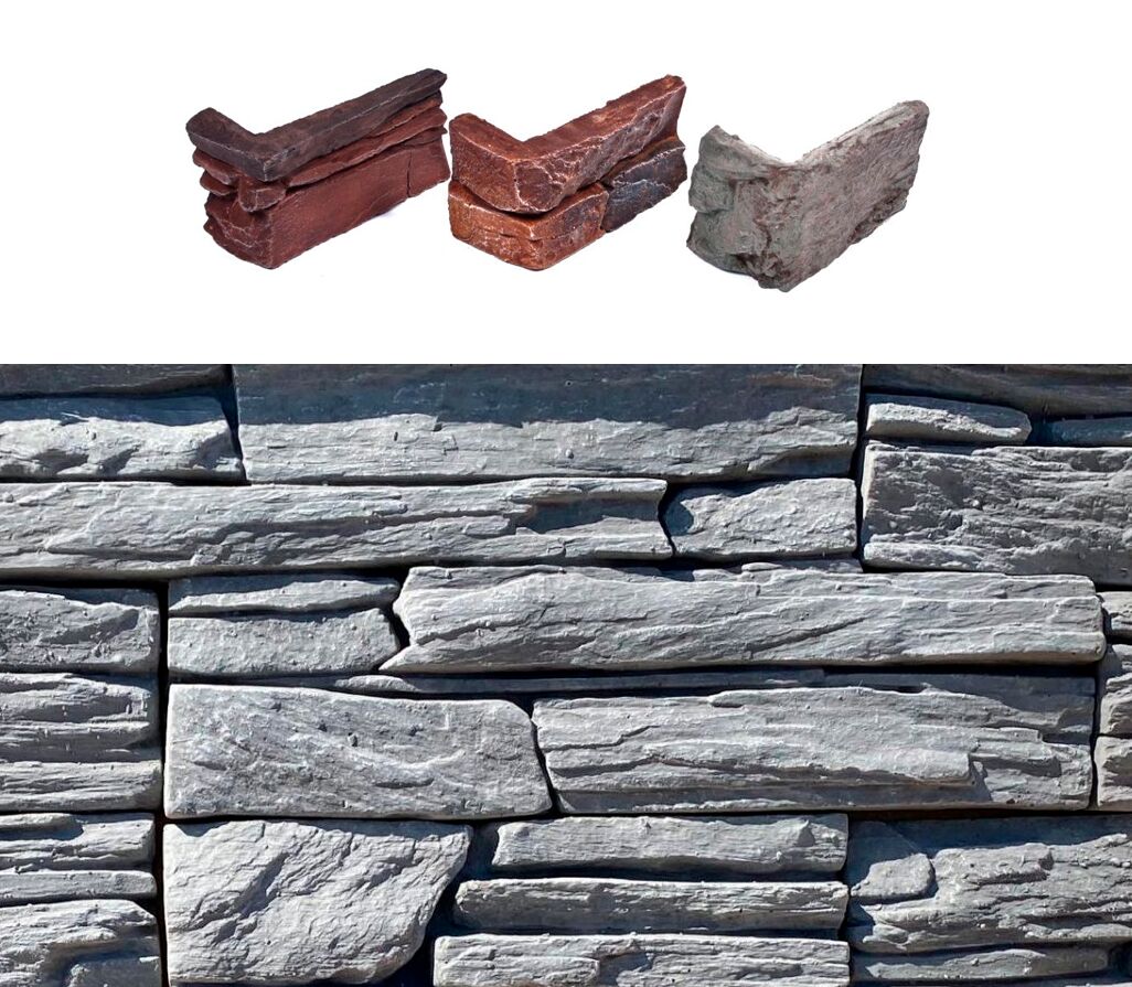 Искусственный камень угловой Лайт Танвальд 500х100мм графит 0.7пог.м CraftStone купить в Санкт-Петербурге