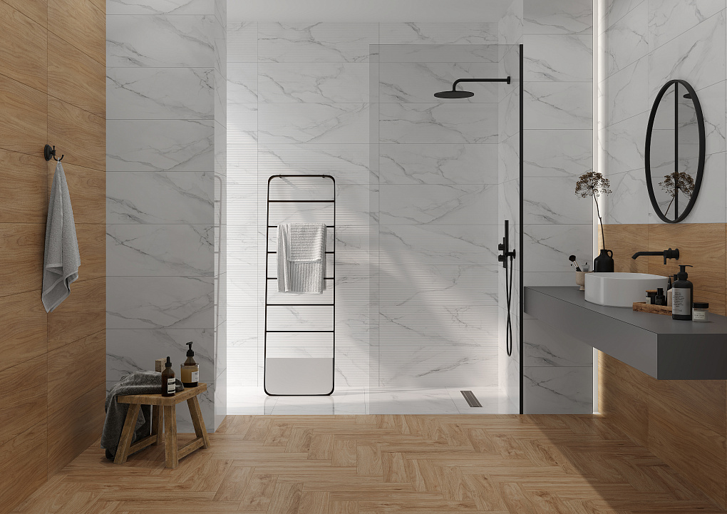 Керамогранит Gracia Ceramica Oslo beige PG 01 дерево 125х500х8мм 0,875м2/14шт/уп купить в Санкт-Петербурге