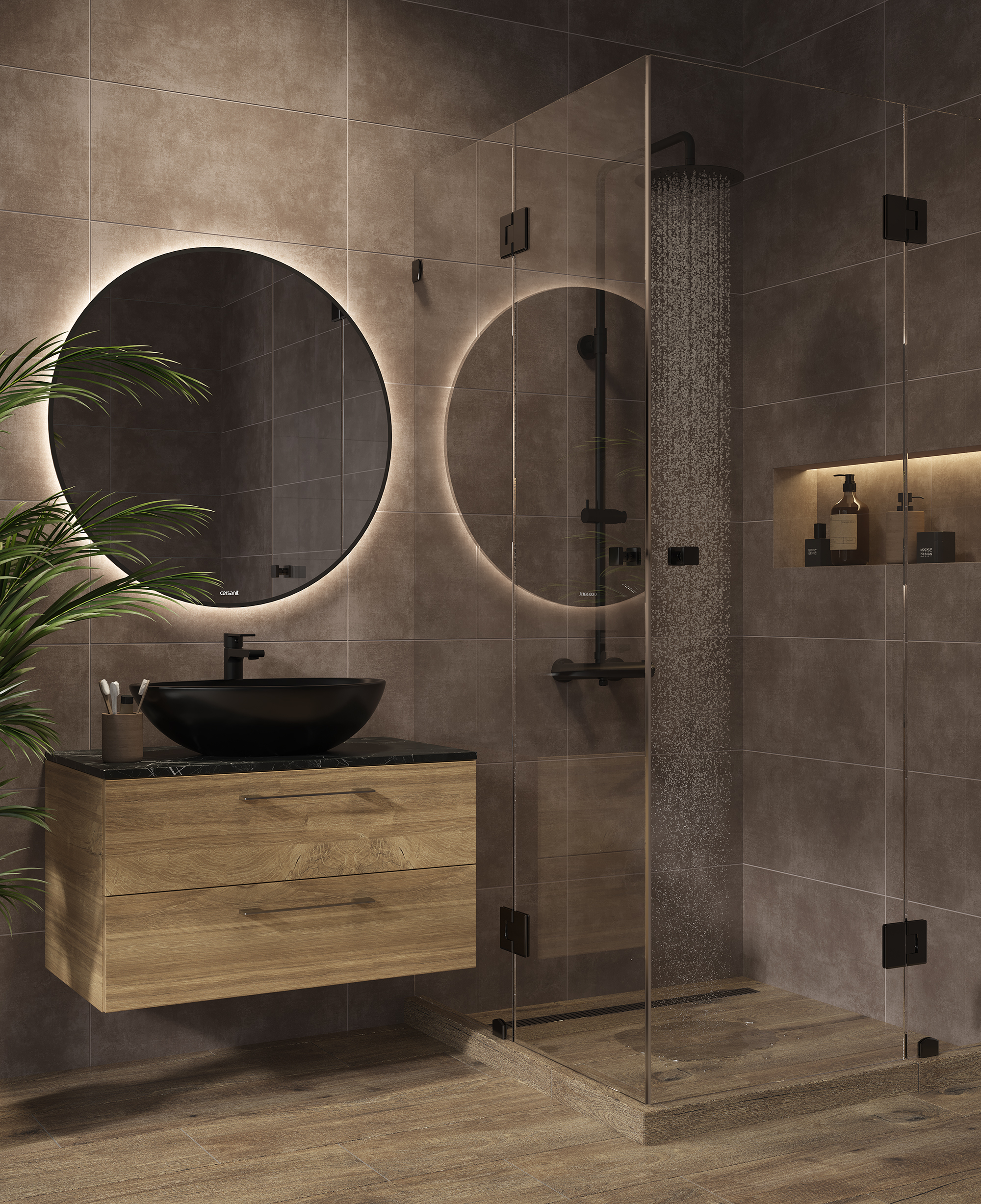 Керамогранит Cersanit Polaris серый темный бетон 297х598х7,5мм 1,77м2/10шт/уп купить в Санкт-Петербурге