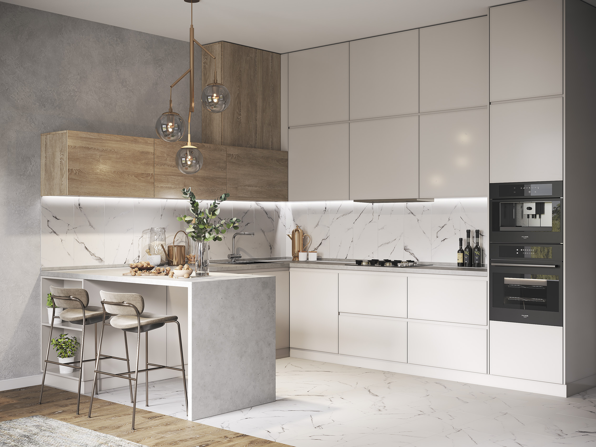 Керамогранит Cersanit Lorenzo белый мрамор 297х598х7,5мм 1,77м2/10шт/уп купить в Санкт-Петербурге