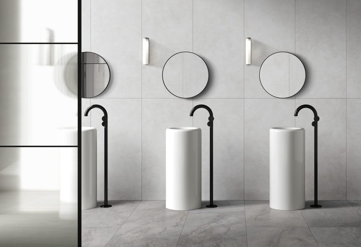 Керамогранит MicroCement  120x60x0.9 Светло-серый нат. ректифицир. (2шт/уп/1.44м2) VitrA купить в Санкт-Петербурге