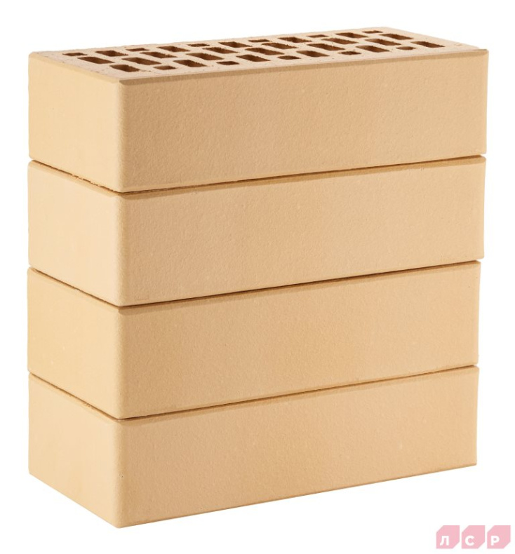 Кирпич ЛСР лицевой пустотелый утолщ. стенка пшеничный 1NF гладкий купить в Санкт-Петербурге